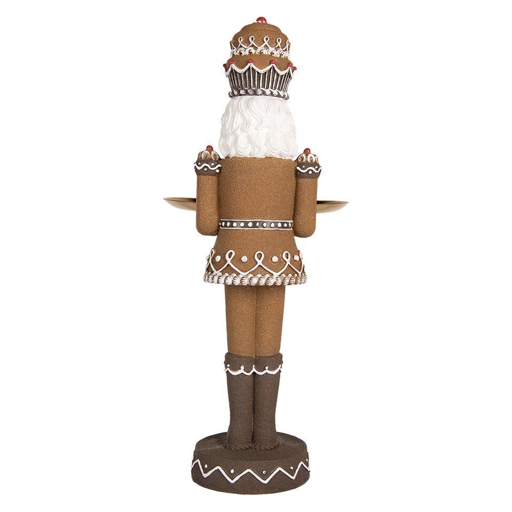 Weihnachtsdekoration Nussknackerstatue 11x13x40 cm brauner Kunststoff