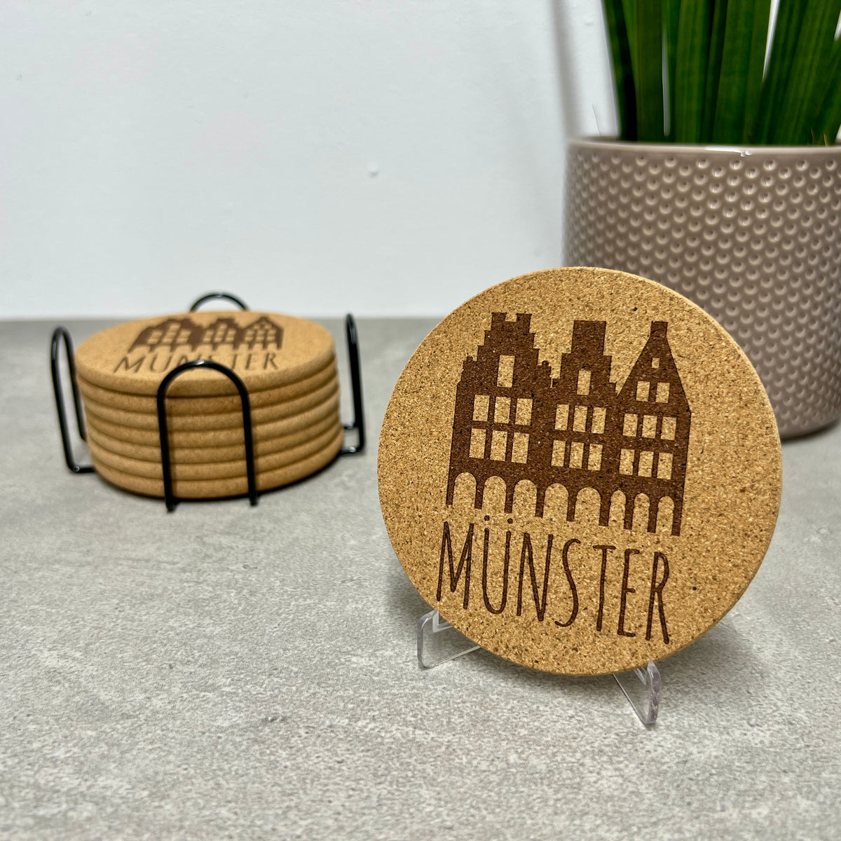 Korkuntersetzer "Giebelhäuser Münster"