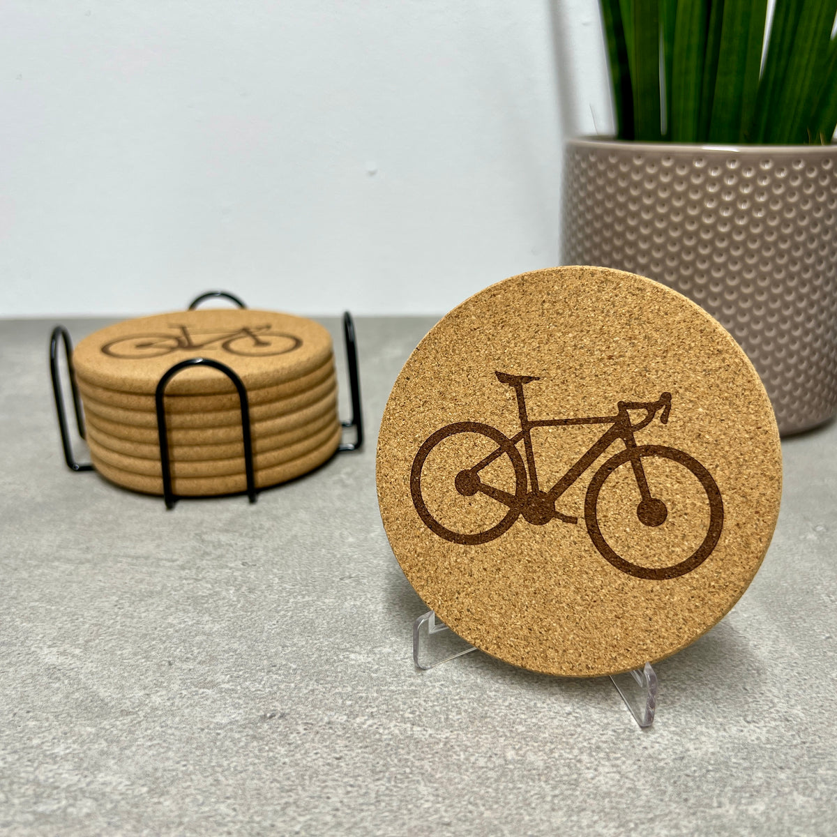 Korkuntersetzer "Rennrad"