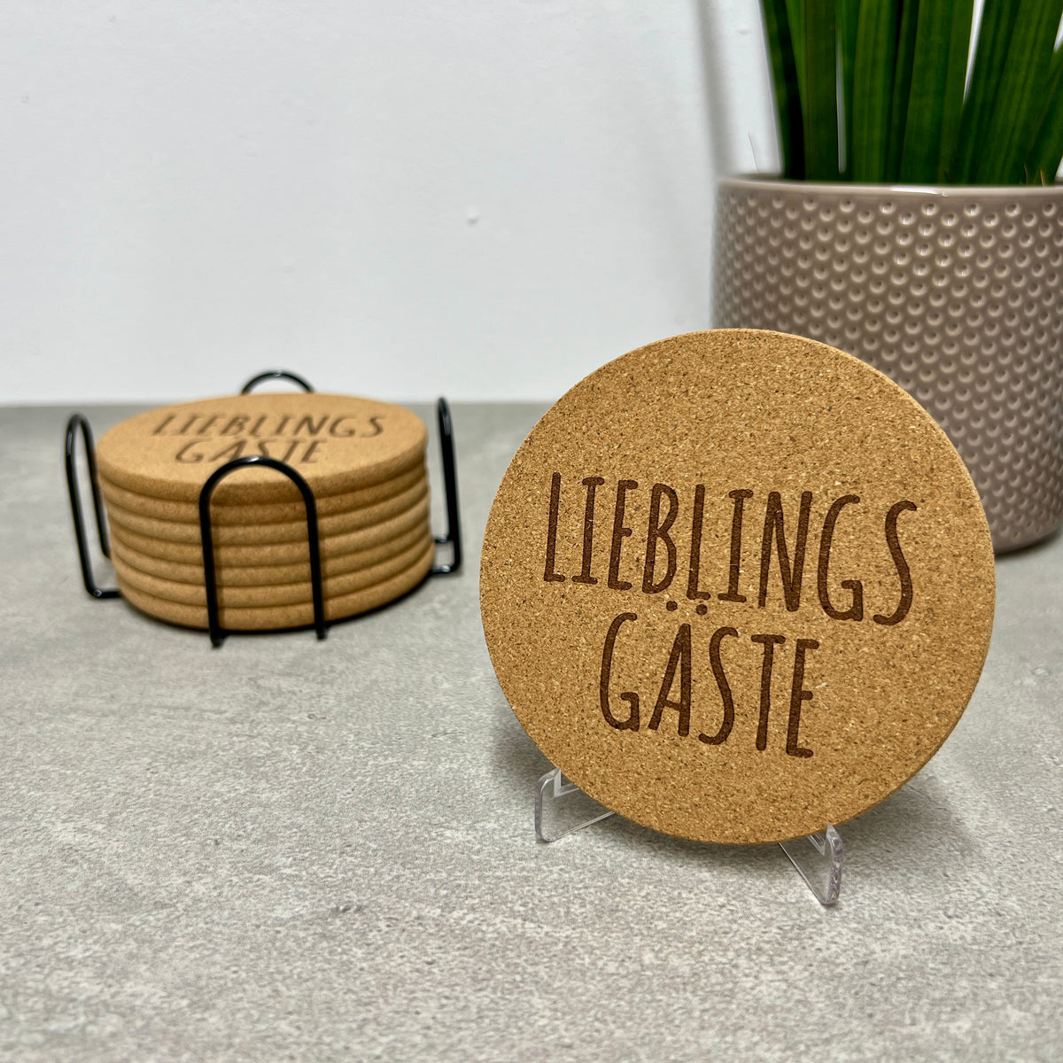 Korkuntersetzer "Lieblingsgäste"