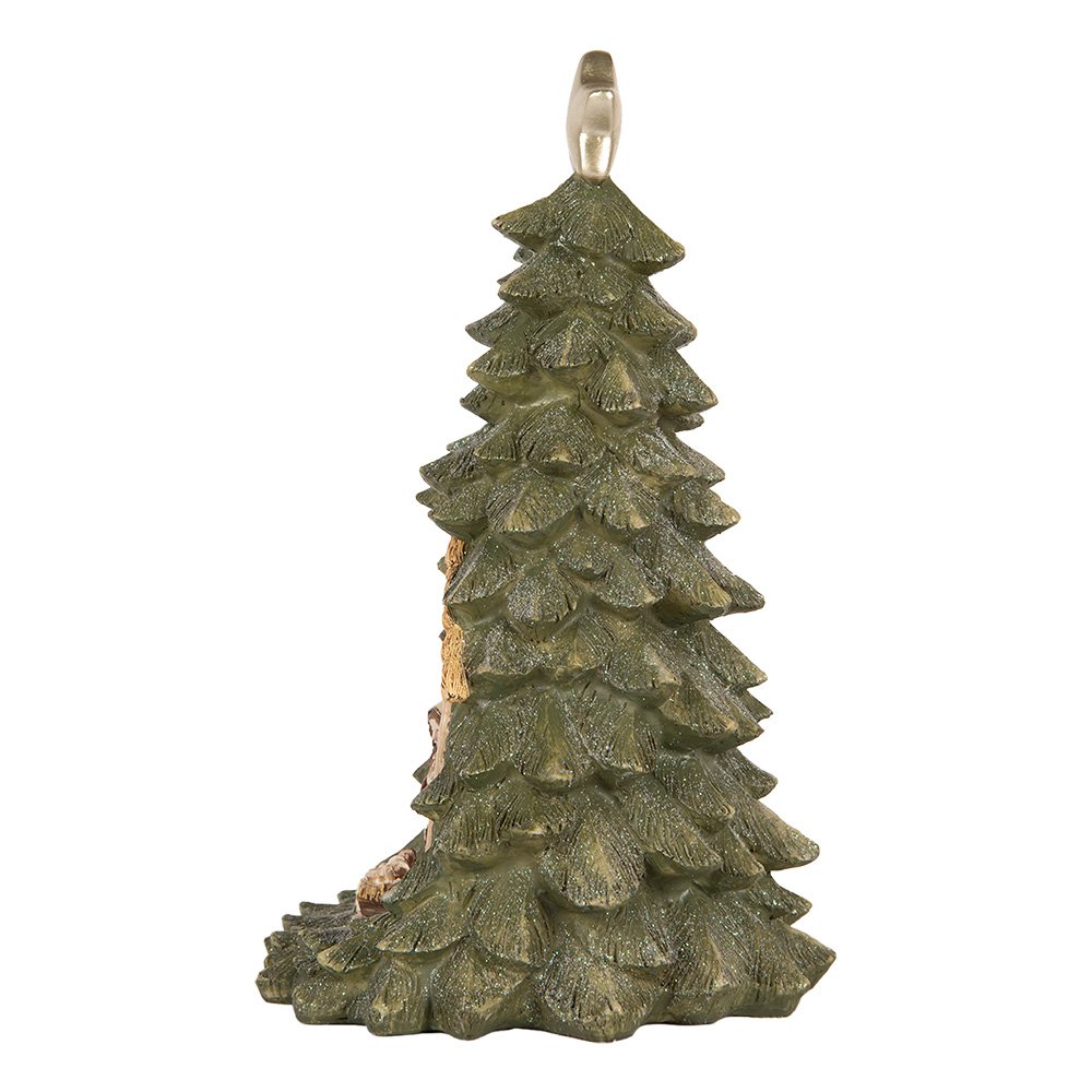 Weihnachtsdekoration mit LED-Beleuchtung Weihnachtsbaum Ø 15x25 cm Grün Kunststoff