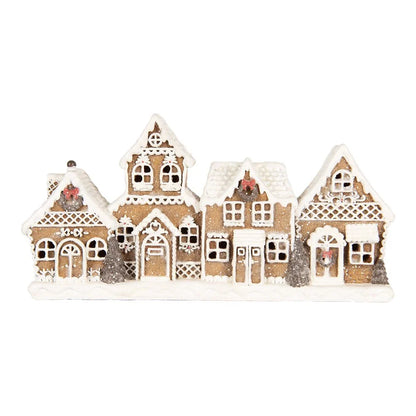 Lebkuchenhaus 25x6x13 cm brauner Kunststoff