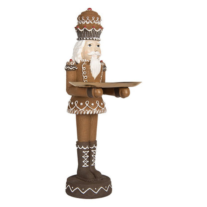Weihnachtsdekoration Nussknackerstatue 11x13x40 cm brauner Kunststoff