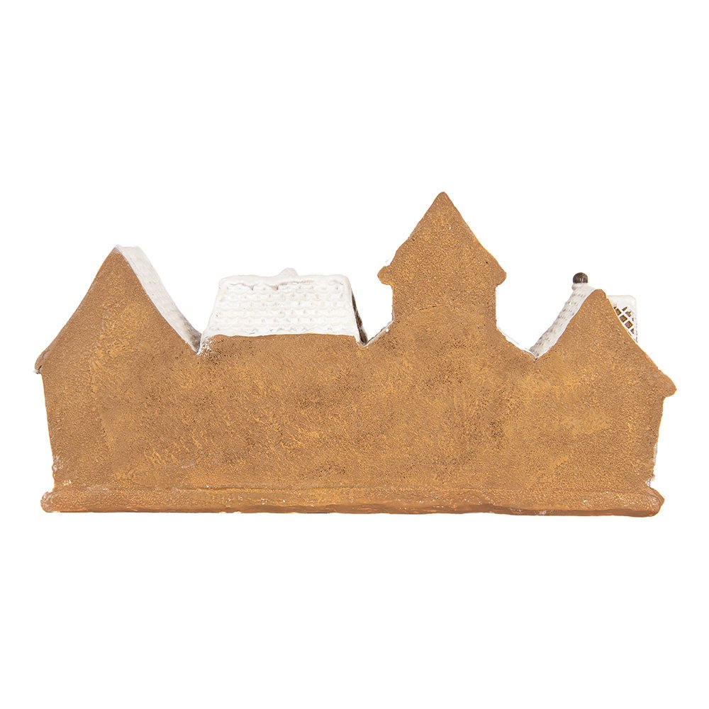 Lebkuchenhaus 25x6x13 cm brauner Kunststoff