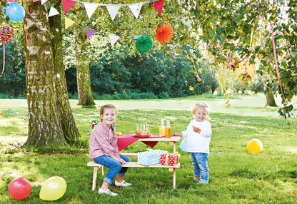 Children's seating set 'Nicki for 4', natural