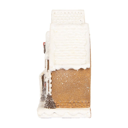 Lebkuchenhaus 25x6x13 cm brauner Kunststoff