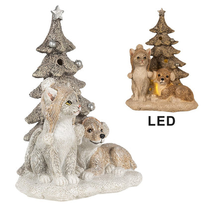 Bildtiere 11x9x15 cm LED LED WHISSE GREIS GRASTE KLASTIK TIERHEISHINGSKREIKUNG