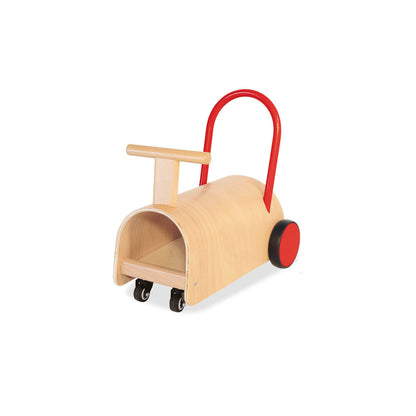 Rutschauto 'Enzo', natur/rot