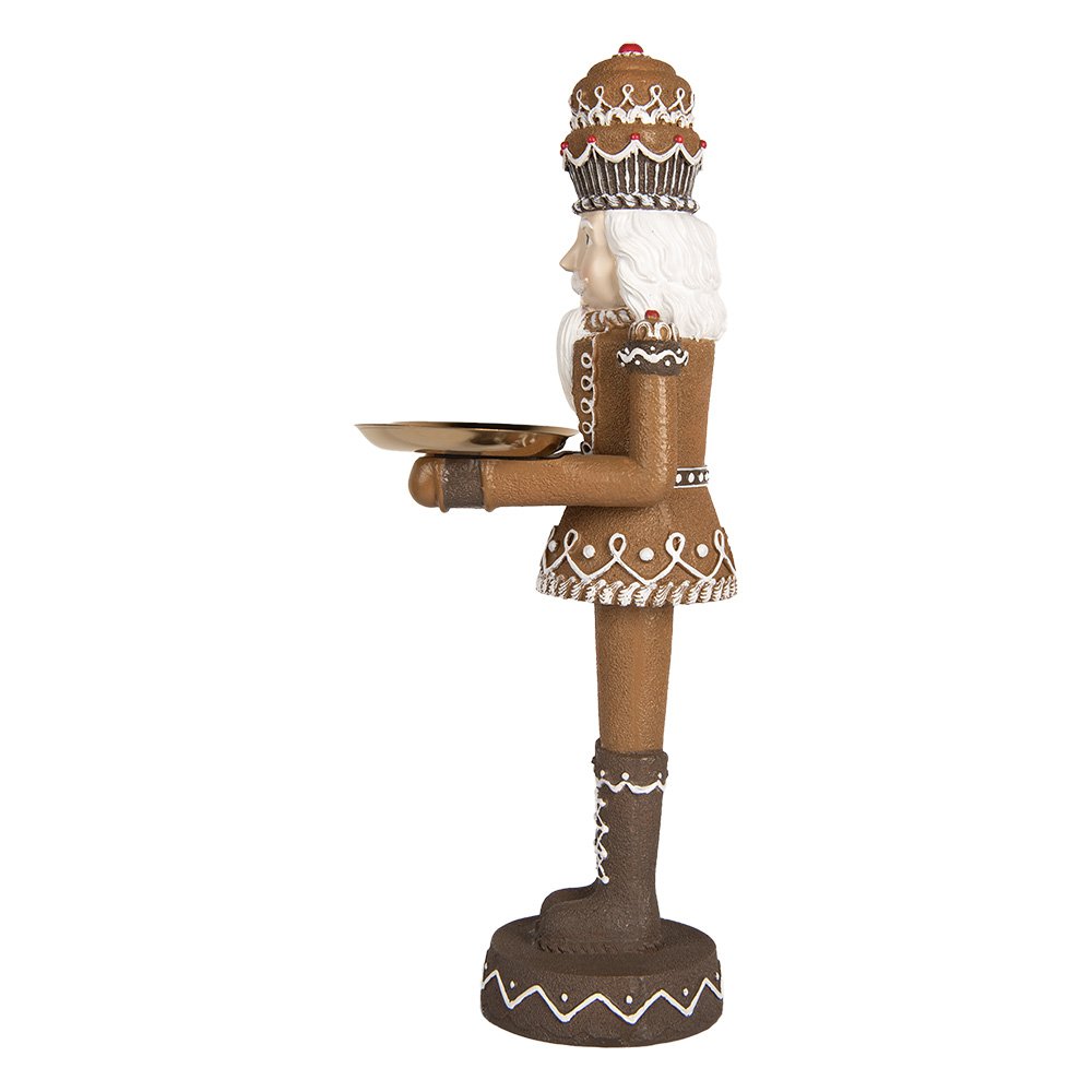 Weihnachtsdekoration Nussknackerstatue 11x13x40 cm brauner Kunststoff
