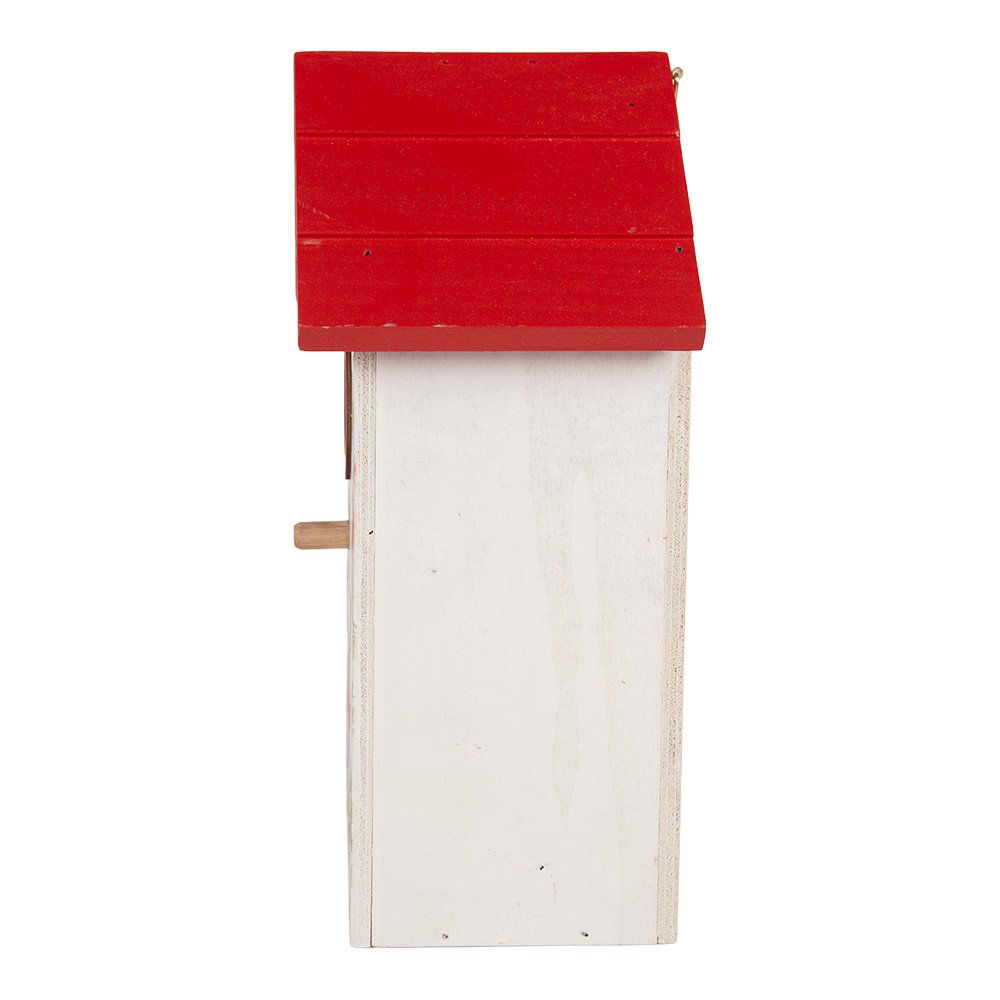 Vogelhaus 15x10x22 cm weißes Holz