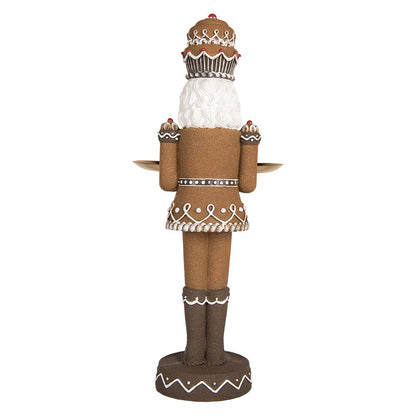Weihnachtsdekoration Nussknackerstatue 11x13x40 cm brauner Kunststoff