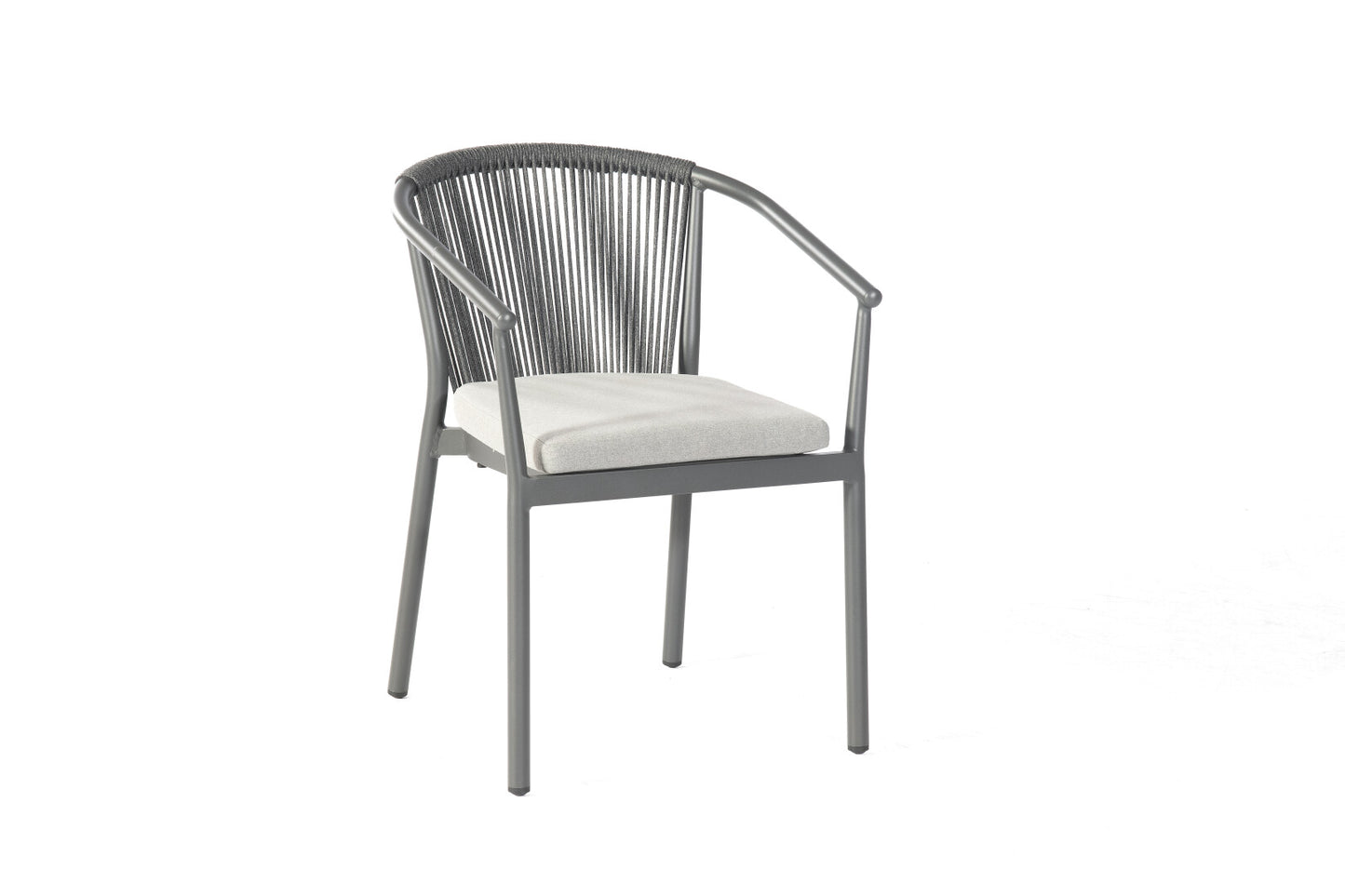 Sessel "Finesse" Alu anthrazit/Polyrope dark-grey incl. Kissen