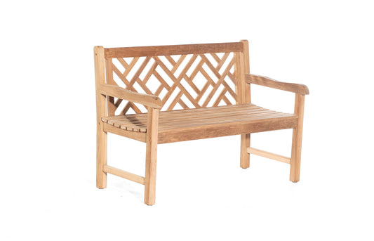Bank "Quadriga" 2-Sitzer Teakholz Pure ca. 130 cm breit