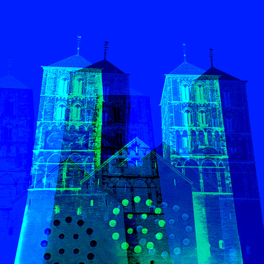 Acrylglasbild - St. Paulus Dom Blau