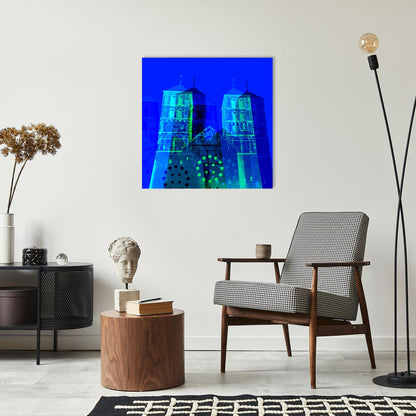 Acrylglasbild - St. Paulus Dom Blau