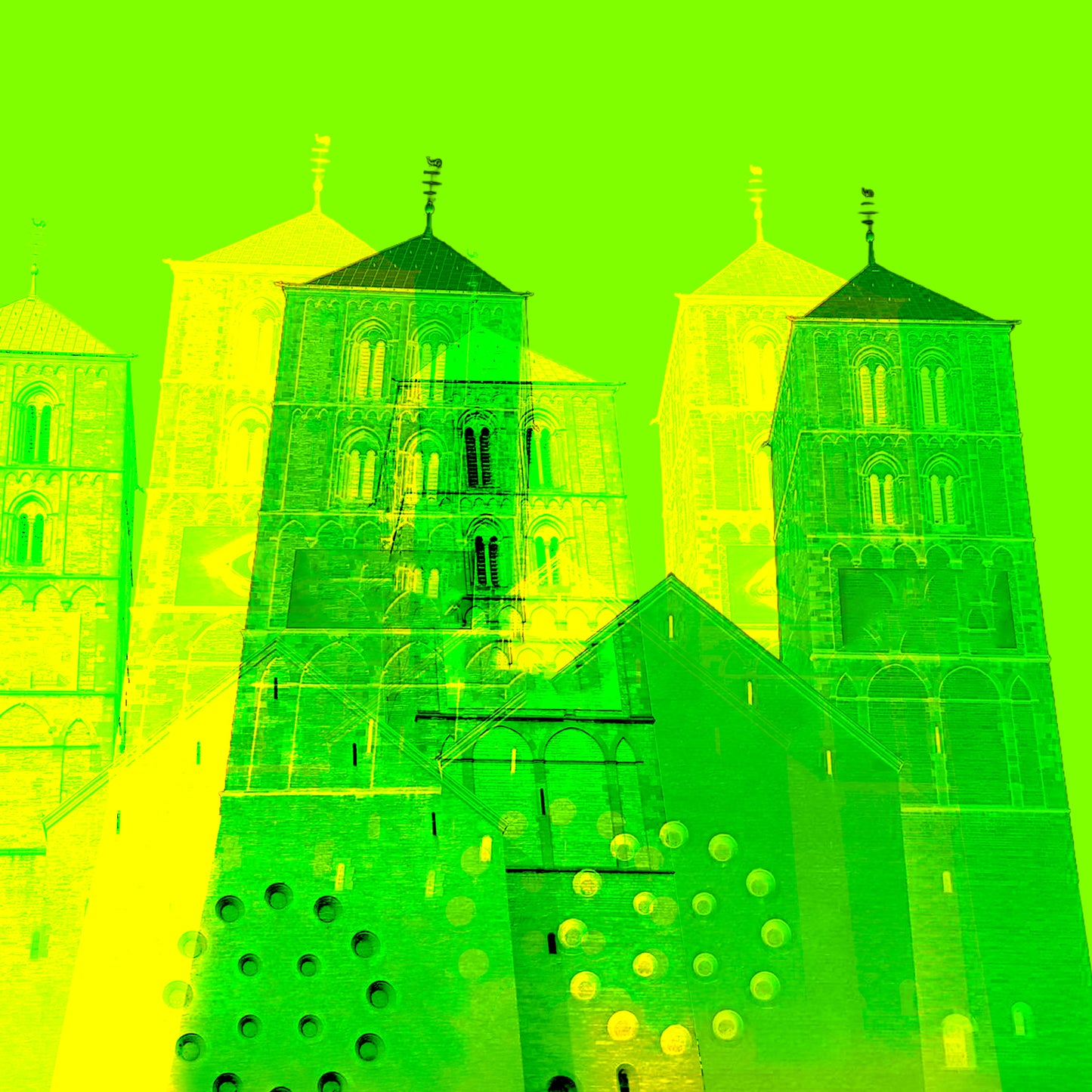 Acrylglasbild - St. Paulus Dom Grün