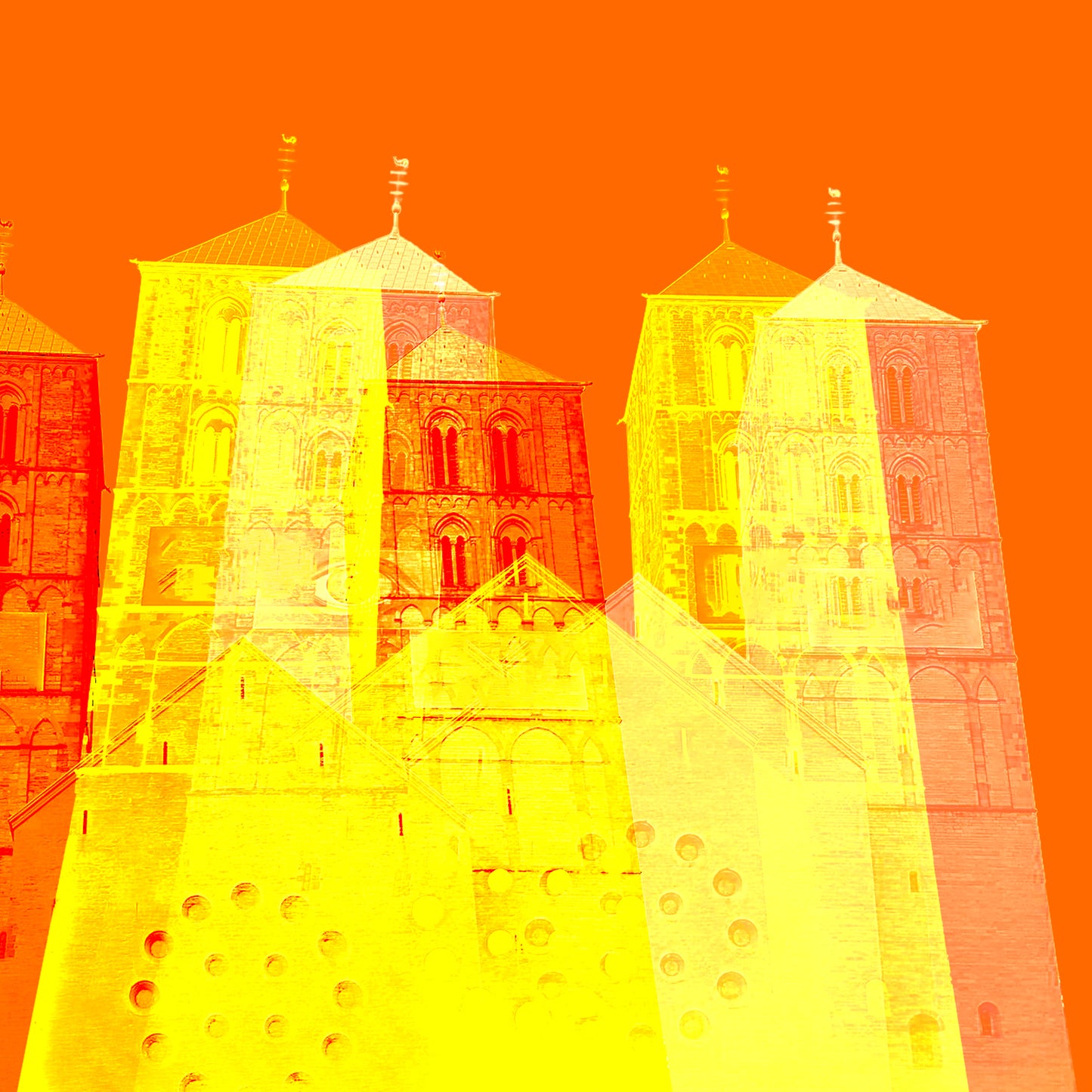 Acrylglasbild - St. Paulus Dom Orange