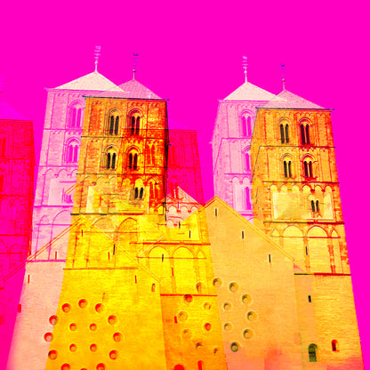 Acrylglasbild - St. Paulus Dom Pink