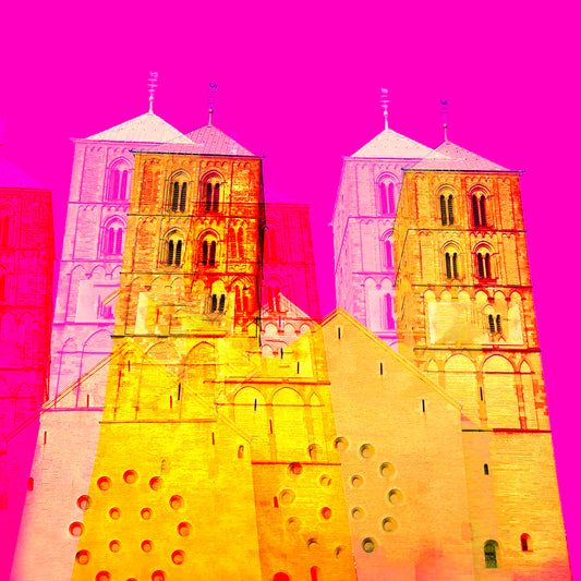 Acrylglasbild - St. Paulus Dom Pink