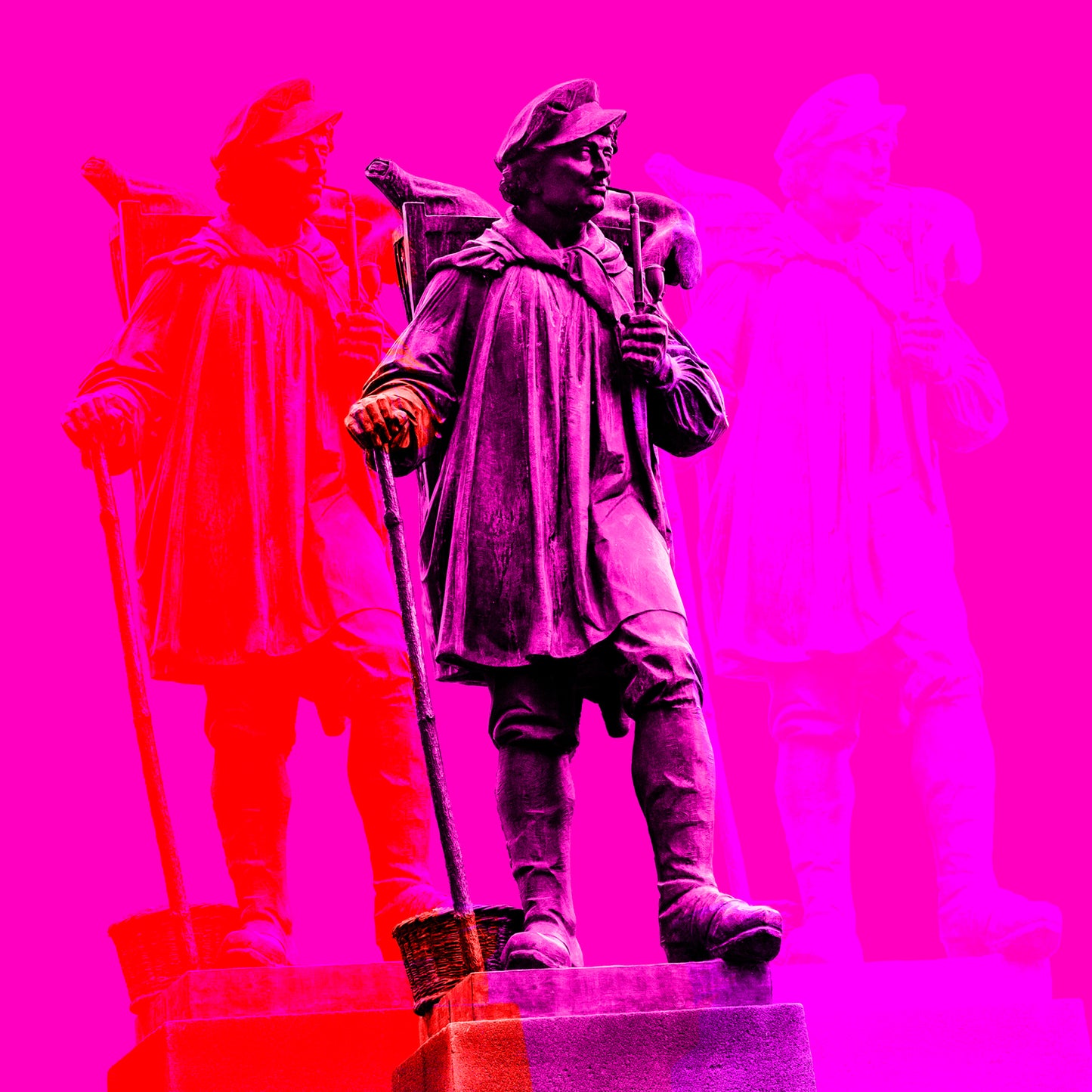 Acrylglasbild - Münster Kiepenkerl Pink