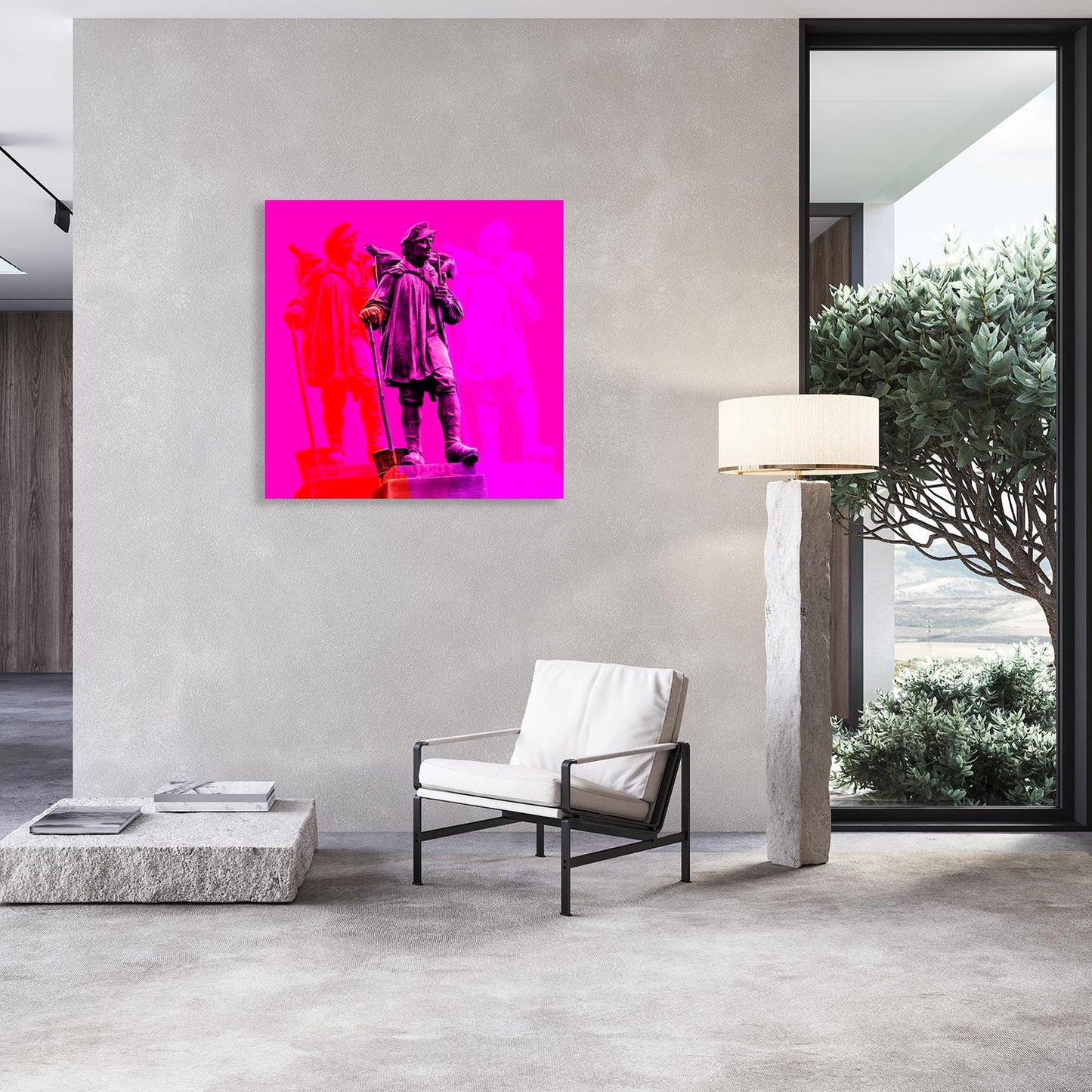 Acrylglasbild - Münster Kiepenkerl Pink