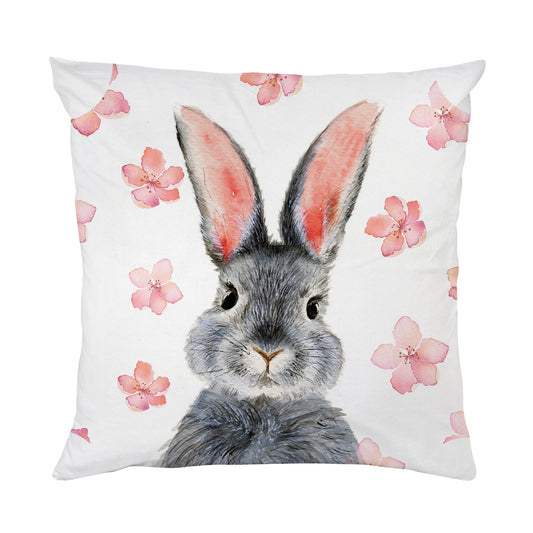 Hase mit Blumen Kissen