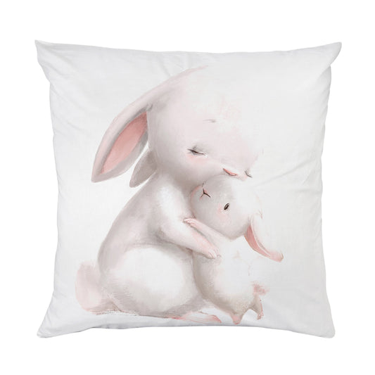 Kissenbezug - Süße Hasenfamilie