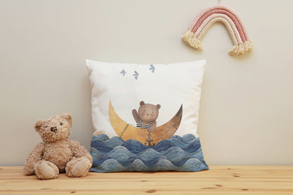 Bär mit Mond Kissen