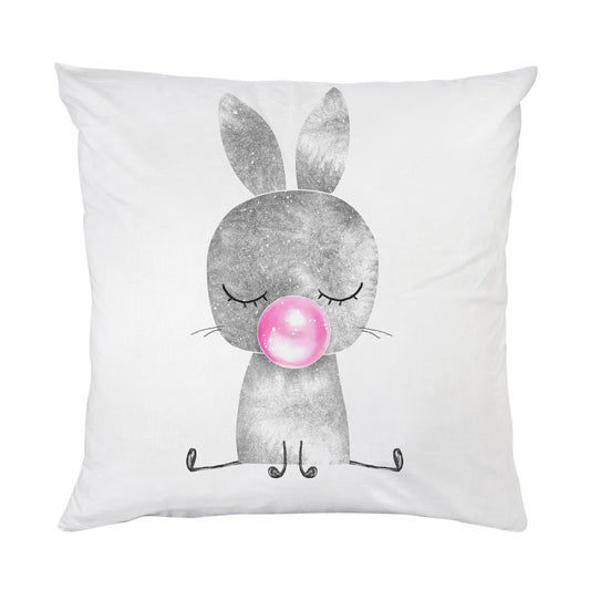 Kissenbezug - Hase mit Kaugummi