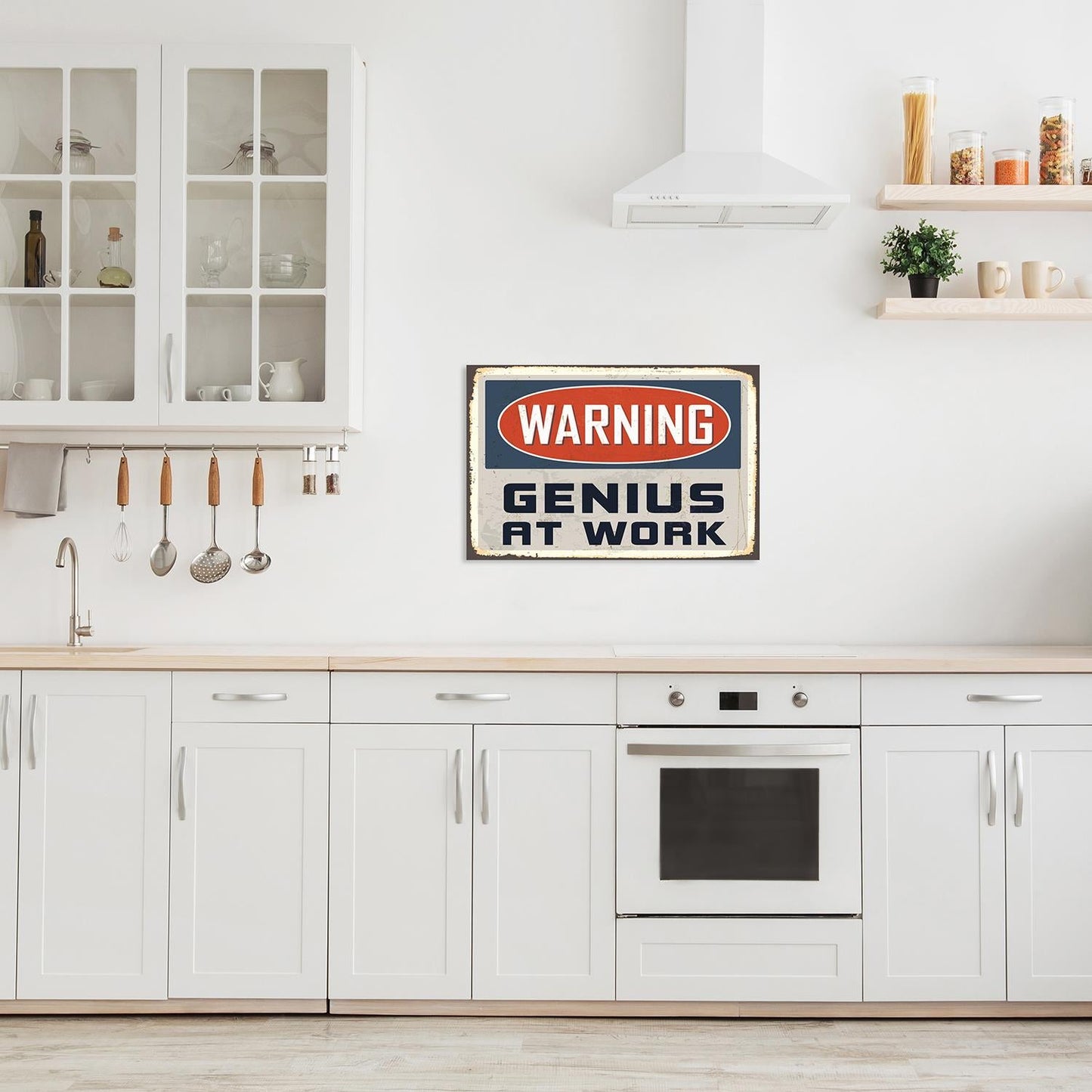 Blechschild - Genius at work