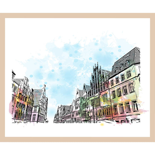 Rahmenbild - Münster Aquarell
