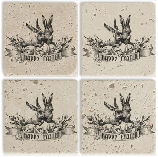 Steinuntersetzer-Set - Ostern