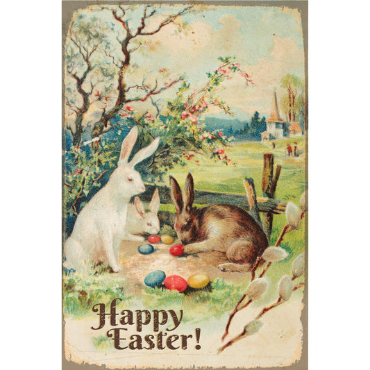 Blechschild - Happy Easter