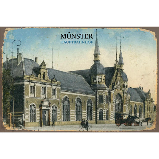 Blechschild - Münster Hauptbahnhof